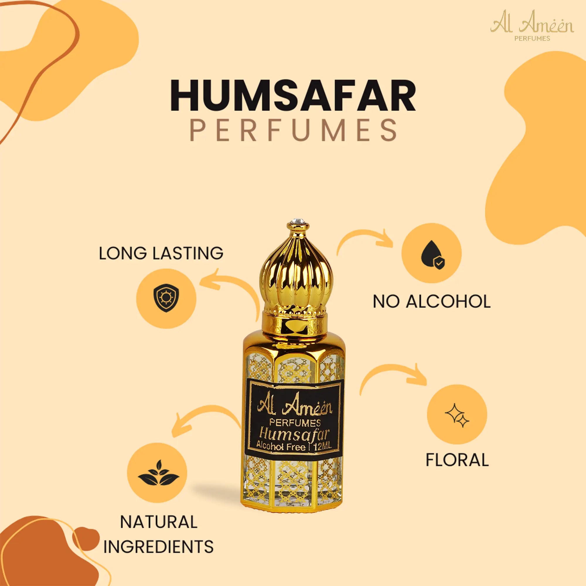 Humsafar Luxury Attar Perfume for Men – 12ML Al Ameen Perfumes