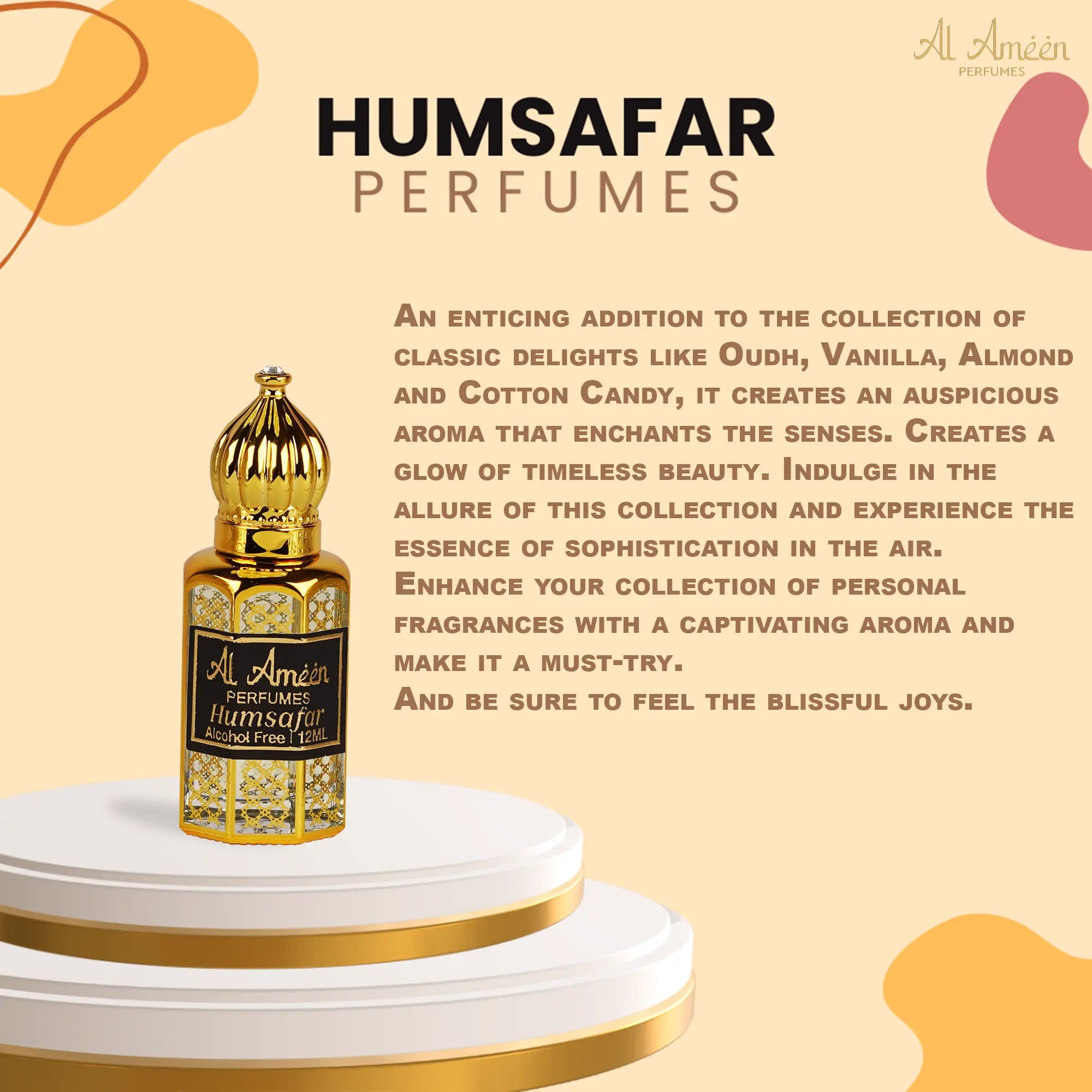Humsafar Luxury Attar Perfume for Men – 12ML Al Ameen Perfumes