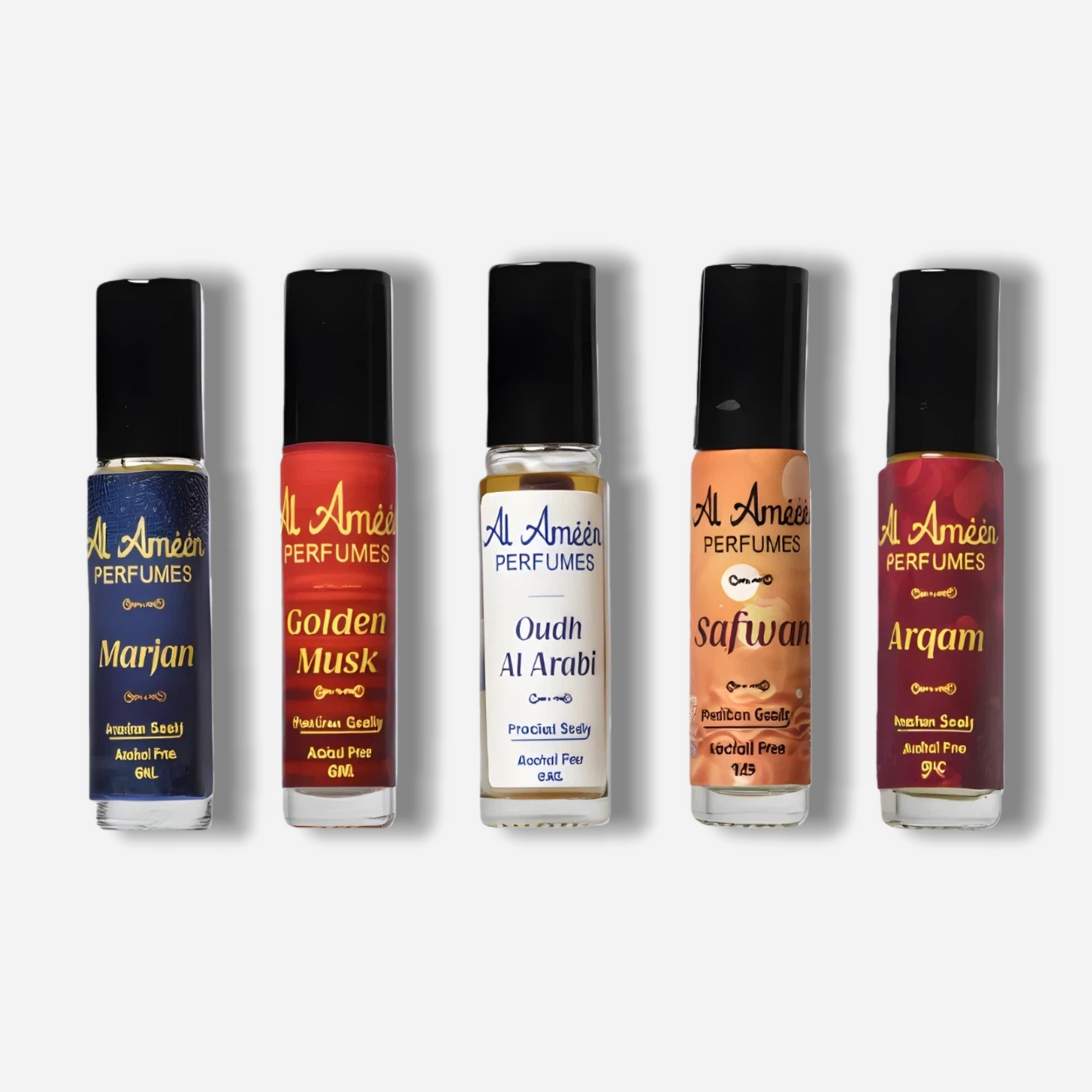 Majestic 5-Piece Luxury Attar Perfume Collection 6ML Each