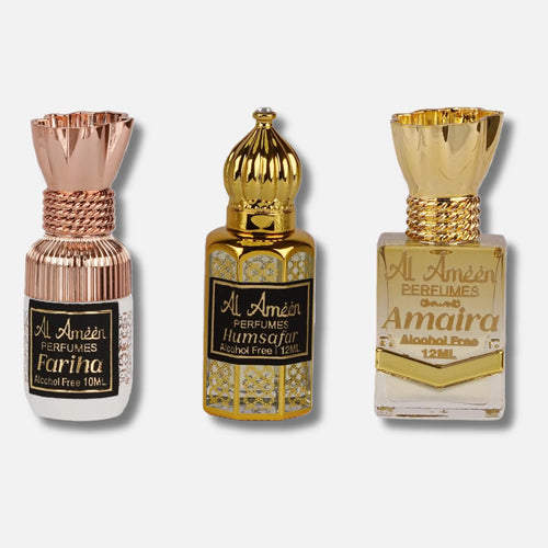 Fariha, Humsafar & Amaira Luxury Attar Perfume Combo for Men – 34ML Al Ameen Perfumes