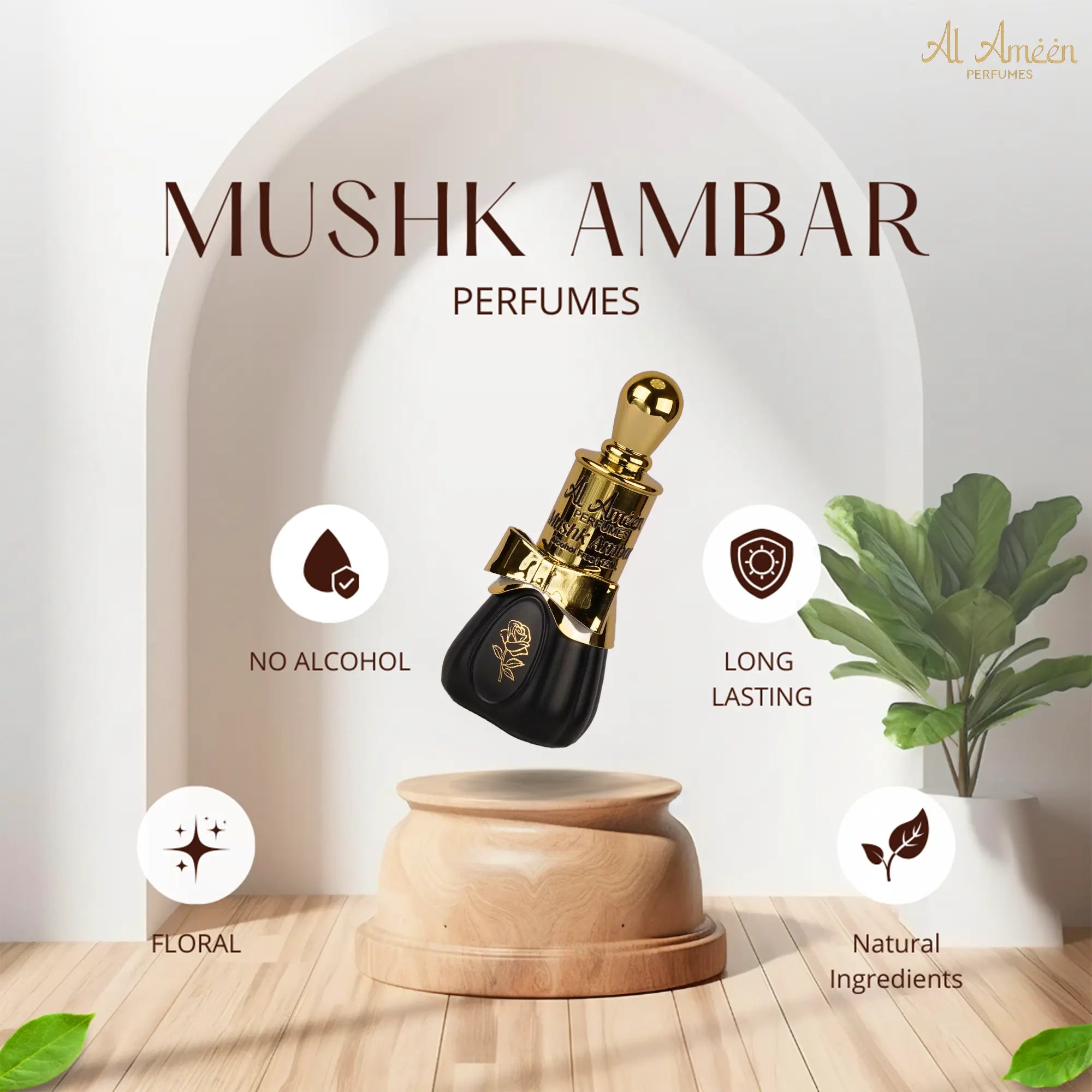Mushk Ambar Luxury Attar Perfume for Men – 12ML Al Ameen Perfumes
