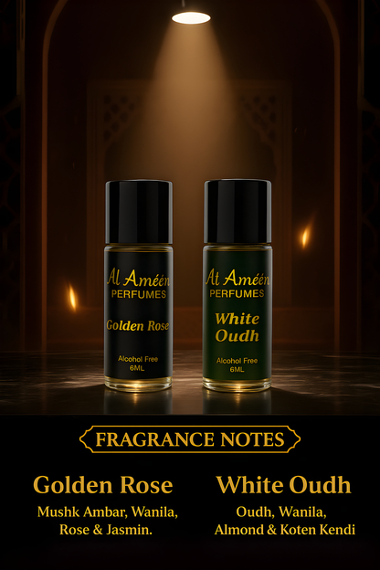 Duo of Elegance Luxury Attar Perfume Set 2 x 6ML